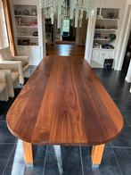 Noten hout eet/vergadertafel, Huis en Inrichting, Tafels | Eettafels, Overige materialen, 100 tot 150 cm, 200 cm of meer, Ophalen of Verzenden
