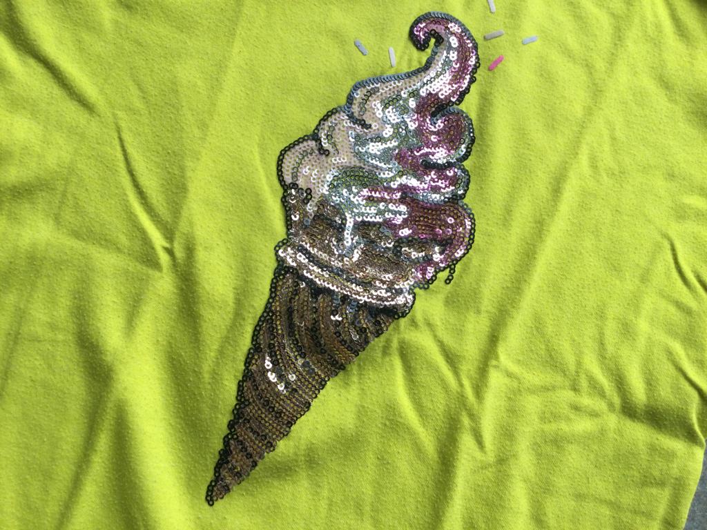 Prachtig zeer netjes t shirt met glitter ijsje 152/158, Ophalen of Verzenden, Zo goed als nieuw, Meisje, Shirt of Longsleeve