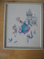 Schilderij  Prent van illustrator Josette Boland Vintage, Ophalen, Zo goed als nieuw, Voor 1940, Prent