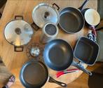 Pannenset & Keukengerei - Complete Uitzet, Gebruikt, Inductieplaat, Pannenset, Ophalen of Verzenden