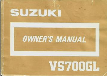 Suzuki VS700 GL owner manual (4489z) beschikbaar voor biedingen