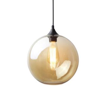 NIEUW Moderne amber kleur glas glazen bolvormige hanglamp beschikbaar voor biedingen