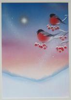 2 goudvinken op tak met besjes, Unicef, Verzamelen, Ophalen of Verzenden, 1980 tot heden, Ongelopen, Vogel