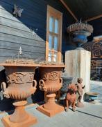 Gietijzeren tuinvazen tuinvaas bloempot bloembak op sokkel, Tuin en Terras, Tuinvazen, Ophalen, Nieuw