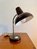 Retro Tafellampje Zwartbruin, Ophalen, Gebruikt, Metaal, Minder dan 50 cm