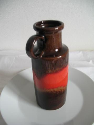 Deco Vaas West Germany- Bruin/Rood ( met Beschadiging nr 1) beschikbaar voor biedingen