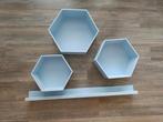 Hexagon wandblokken en smalle wandplank, Huis en Inrichting, Woonaccessoires | Wandplanken en Boekenplanken, Ophalen of Verzenden