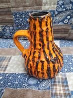 Vintage Vaas Oranje/Zwart, Antiek en Kunst, Ophalen of Verzenden