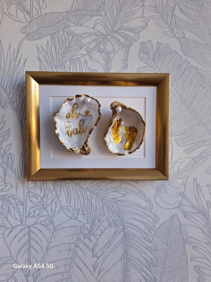 Handgemaakt Oesters, Huis en Inrichting, Woonaccessoires | Lijsten, Nieuw, Minder dan 50 cm, Hout, Ophalen of Verzenden