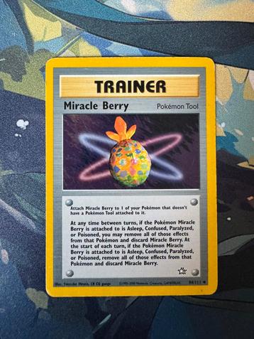 Pokémon kaart Miracle Berry #94 Neo Genesis beschikbaar voor biedingen