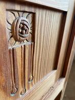 Vintage grenen houten kastje met marmeren blad, Huis en Inrichting, Kasten | Overige, Ophalen, Gebruikt
