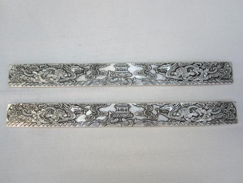Antieke presse- papier set tibet zilver ( miao zilver) #8065, Antiek en Kunst, Kunst | Niet-Westerse kunst, Ophalen of Verzenden
