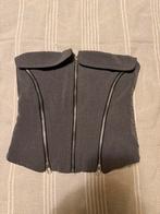 Grijze Corset Top - Maat S/M, Ophalen of Verzenden, Zo goed als nieuw, Grijs, Maat 36 (S)