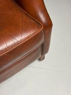 Klassieke fauteuil leder, Huis en Inrichting, Fauteuils, Ophalen, Zo goed als nieuw, 75 tot 100 cm