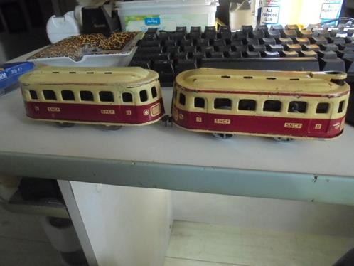 Franse tram met bijwagen opwindbaar O rails, Hobby en Vrije tijd, Modeltreinen | Overige schalen, Gebruikt, Rails, Wisselstroom