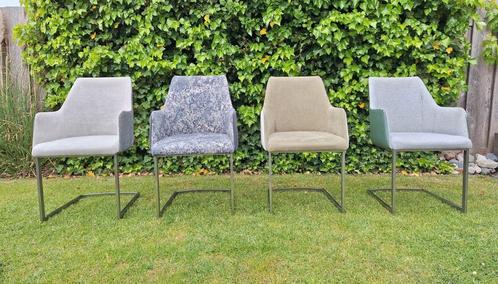 4 eetkamerstoelen - Xooon, Huis en Inrichting, Stoelen, Zo goed als nieuw, Vier, Stof, Ophalen