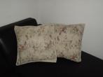 2x Riviera Maison Sier Kussen Hoes Kussenhoes 50x50 ZGAN, Verzenden, Zo goed als nieuw, Beige, Vierkant