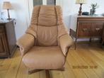 Relaxstoel, Huis en Inrichting, Fauteuils, Ophalen, Minder dan 75 cm, Leer, Zo goed als nieuw