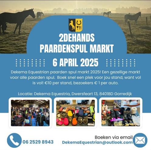 2dehands paardenspul markt 6 april, Dieren en Toebehoren, Paardrijkleding, Ophalen of Verzenden