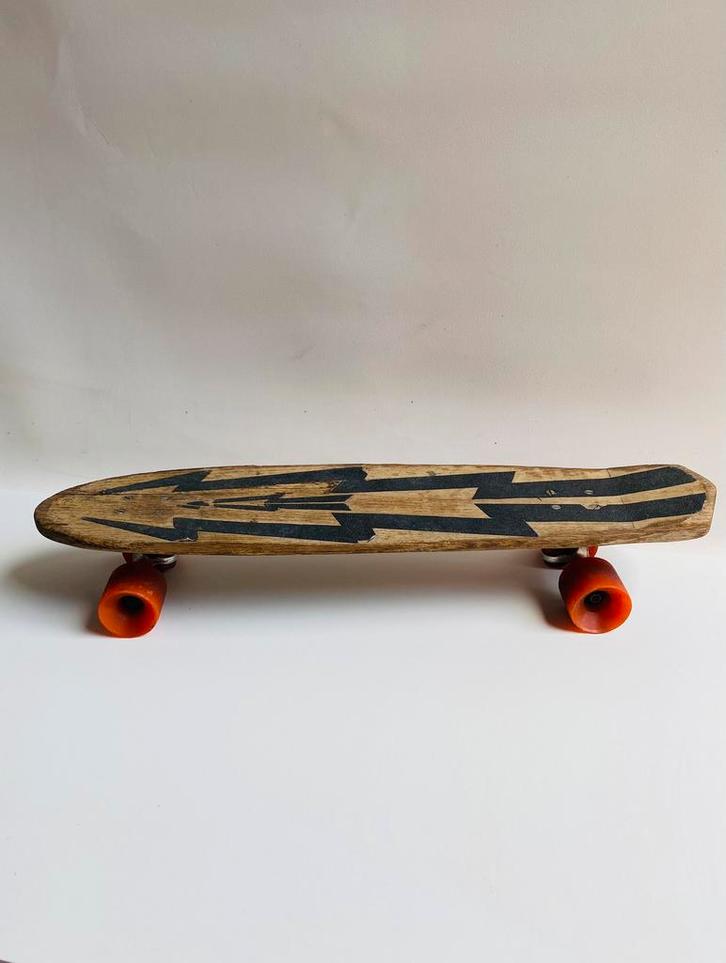 Jaren 60 houten skateboard ACS-500 trucks, Sport en Fitness, Skateboarden, Gebruikt, Skateboard, Ophalen of Verzenden