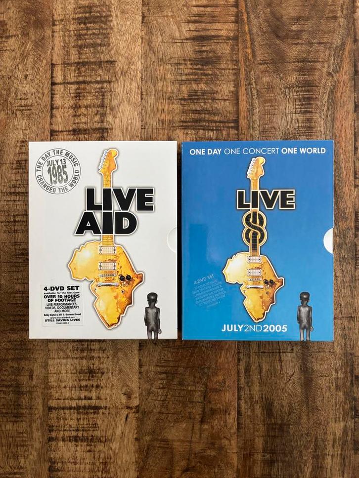 Live Aid & Live 8 DVD Boxset, Cd's en Dvd's, Dvd's | Muziek en Concerten, Zo goed als nieuw, Muziek en Concerten, Boxset, Alle leeftijden