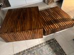 Salontafel 2 delig 1x1 meter meubel van  hout, Huis en Inrichting, Tafels | Salontafels, Ophalen, Gebruikt, Vierkant, 50 tot 100 cm