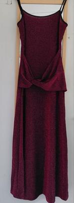 Bordeauxrode feestjurk maat L en split., Kleding | Dames, Galajurk, Maat 42/44 (L), Nieuw, Ophalen of Verzenden