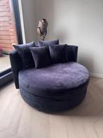 Ronde velvet fauteuil, Huis en Inrichting, Fauteuils, Ophalen, Gebruikt, 100 tot 125 cm, Hotel chique