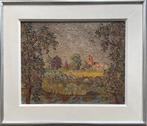Gezicht op Beesd Olieverf Schilderij  ges. Jan van Anrooy, Ophalen of Verzenden