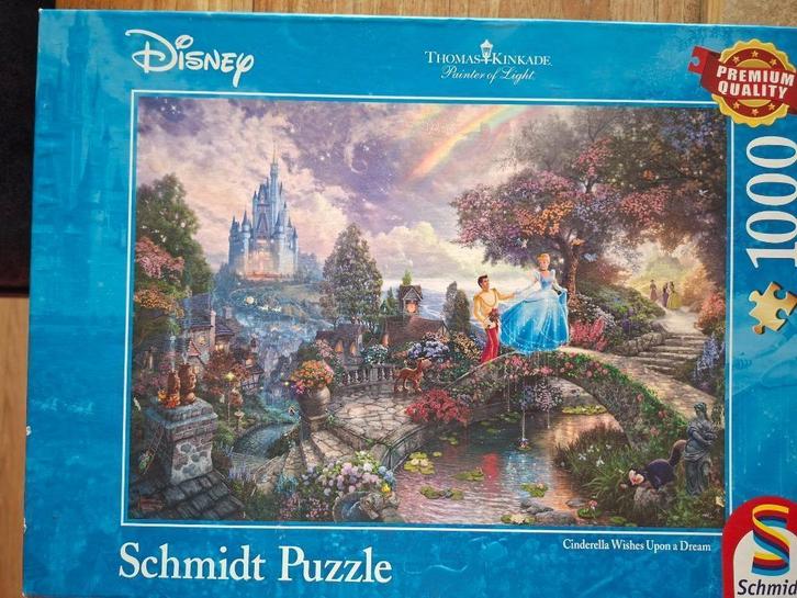 Schmidt Thomas Kinkade puzzel - Cinderella 1000 stukjes, Hobby en Vrije tijd, Denksport en Puzzels, Zo goed als nieuw, Legpuzzel
