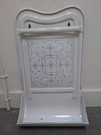 Antiek emaille keuken rek met mooi blauw dekor, Ophalen