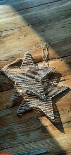 Twee Kerststerren met Glitter en Touw, Antiek en Kunst, Ophalen of Verzenden