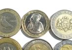 Wereld lot met 15 verschillende munten (modern bi-metaal), Ophalen of Verzenden