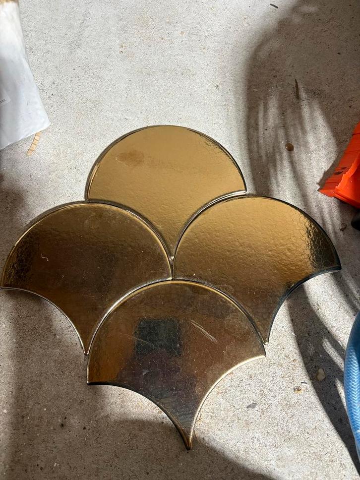 Goudkleurige By Goof Wandtegels visschubtegels goud, Doe-het-zelf en Verbouw, Tegels, Nieuw, Wandtegels, Keramiek, Minder dan 20 cm