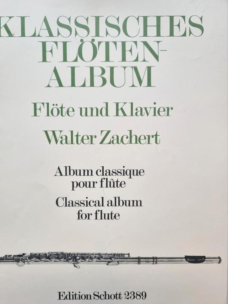 Klassiek Fluit Album - Walter Zachert - Nieuwstaat, Muziek en Instrumenten, Bladmuziek, Zo goed als nieuw, Artiest of Componist
