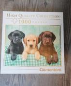 Puzzel met drie labradors puppies erop - 1000 stukjes, Ophalen of Verzenden, Zo goed als nieuw