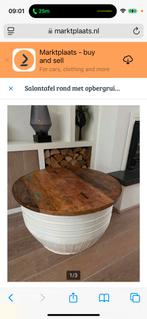 Leuke Ronde Salontafel / bijzettafel met Klep - Den Bosch, Ophalen, Gebruikt, Rond, 50 tot 100 cm