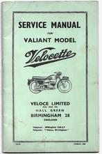 Velocette Valiant service manual (3784z) motor, Motoren, Ophalen of Verzenden, Overige merken