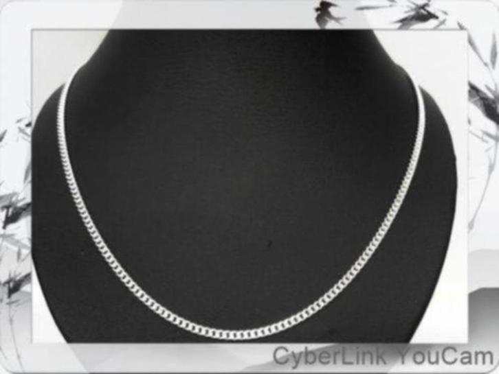 GLW Zeer Mooie Zilveren Gourmet Colliers 50cm Lang, Sieraden, Tassen en Uiterlijk, Kettingen, Zo goed als nieuw, Overige materialen