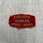 Fusiliers Mont-Royal embleem WO2, Verzamelen, Militaria | Tweede Wereldoorlog, Ophalen of Verzenden