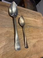 Zilver bestek lepel set parelrand 2e gehalte Nederland., Ophalen of Verzenden, Zilver