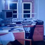 Vintage IKEA L-vormig bureau met ladenblok – licht grenen, Huis en Inrichting, Bureaus, Ophalen, Gebruikt, Bureau