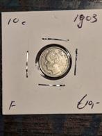 1903 Wilhelmina 10 Cent, Postzegels en Munten, Munten | Nederland, Zilver, Ophalen of Verzenden, 10 cent, Koningin Wilhelmina