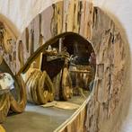 Hartjes spiegel - teakhouten lijst - 80 cm - Bij TTM Wonen, Huis en Inrichting, Woonaccessoires | Spiegels, TTM Wonen, Meubels – (Perzische) Tapijten en Woonaccessoires