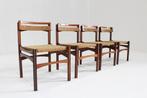 Set Vintage Italiaanse houten bar krukken, Ophalen, Hout, 60 tot 90 cm, Zo goed als nieuw
