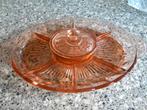 HAPJESSCHAAL GEKLEURD GLAS, HEEL APART, 7-VAKS, SCHAAL, Antiek en Kunst, Ophalen of Verzenden