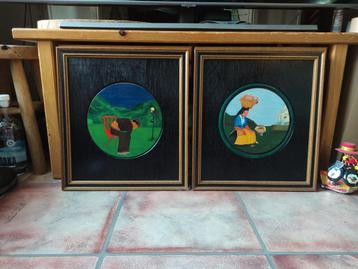 PENDANT olieverf ... 2 unieke schilderijen voor 1 prijs beschikbaar voor biedingen