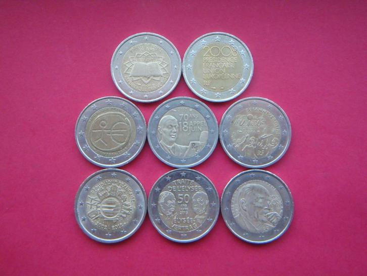 Lot Frankrijk setje speciale 2 Euromunten 2007 / 2016., Postzegels en Munten, Munten | Europa | Euromunten, Setje, 2 euro, Frankrijk
