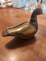 Antieke houten met koperbeslagen Eend, Antiek en Kunst, Ophalen of Verzenden