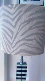 lampenkap zebraprint zilver/wit, 25 tot 50 cm, Wit, Nieuw, Ophalen of Verzenden